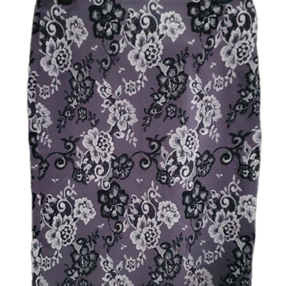 White House Black Market Brocade Skirt Size 0 - Picture 2 of 8